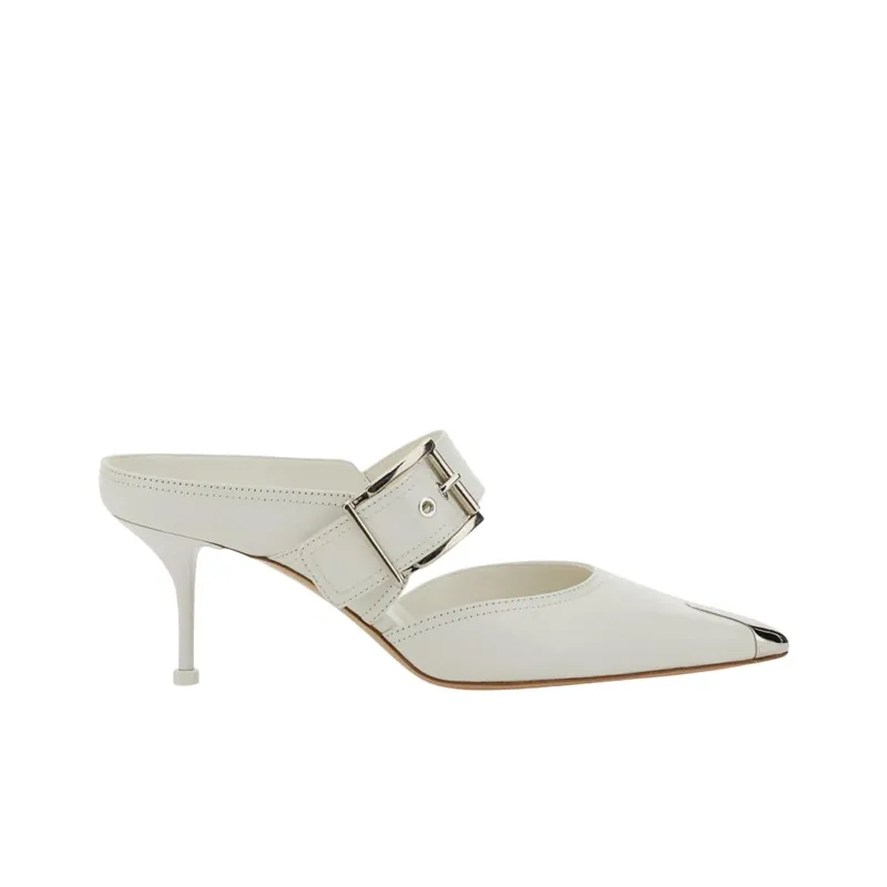 Alexander McQueen Pointed toe Buckled Mules-1