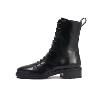 Aeyde Isa Leather Lace up Boots Women's