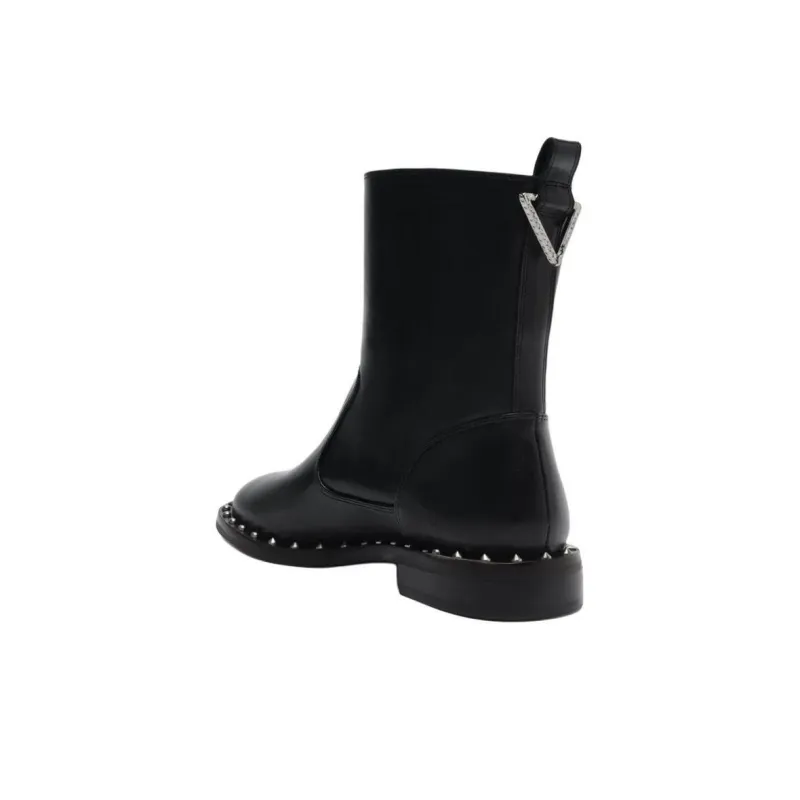 Schutz Bennie Mid Cal Ankle Boots Women's Black-4