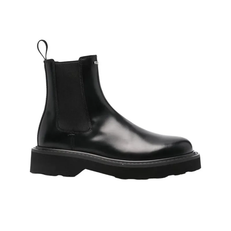 KENZO Ukio Short Chelsea Boots 3.5cm Women's Black-1