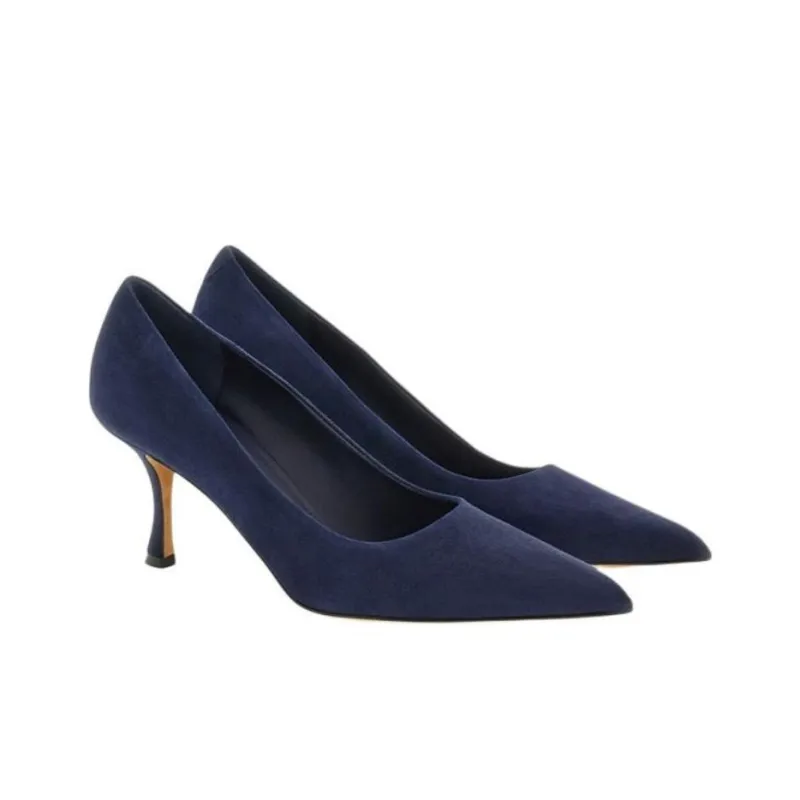 FERRAGAMO High Heels 7cm Women's Dark Blue-2
