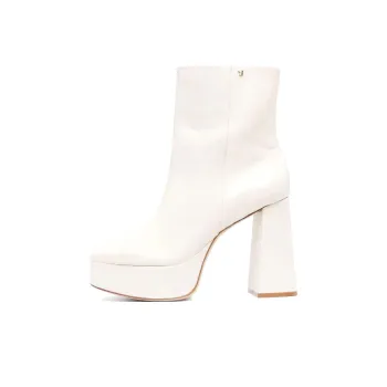 Larroude Dolly Ankle Boots 12.5cm Women's White
