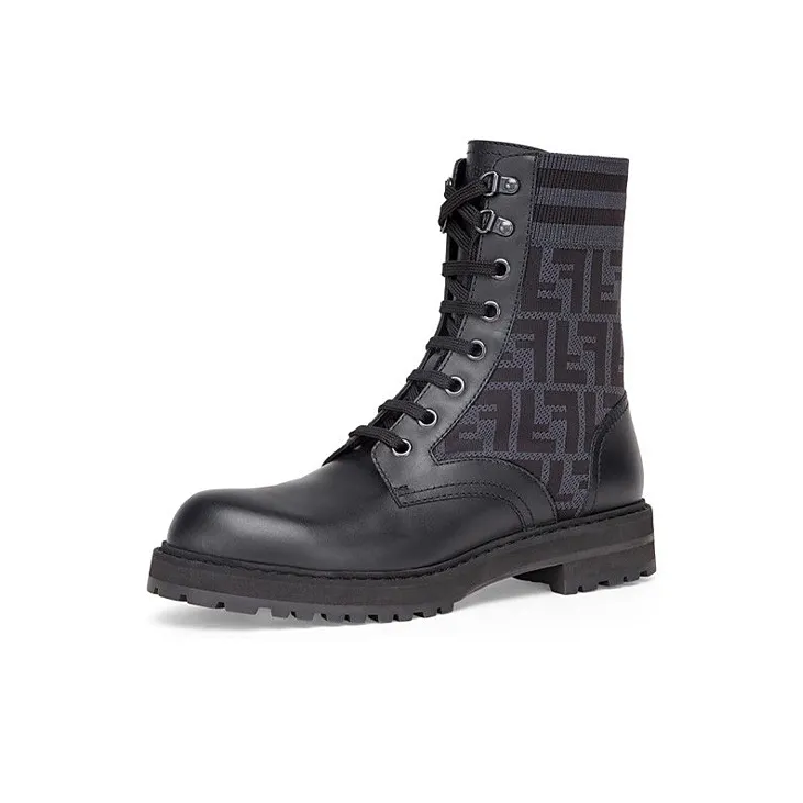 FENDI Short Martin Boot Men's Black-4