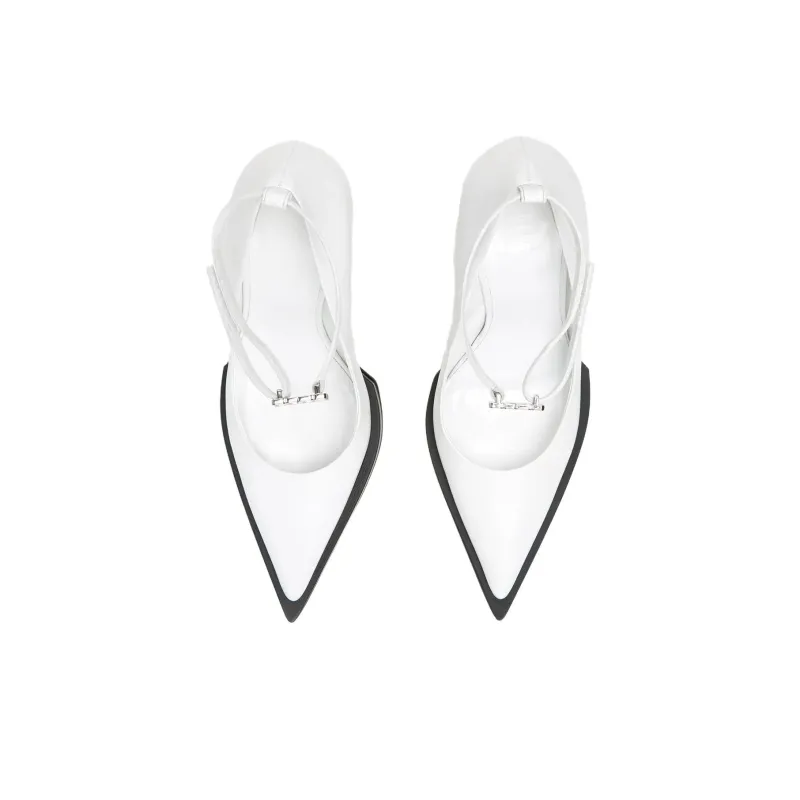 GCDS 110mm Pointed Leather Pumps-2