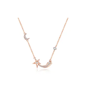 CHIEMOT S925 Silver Collarbone Chain Women's