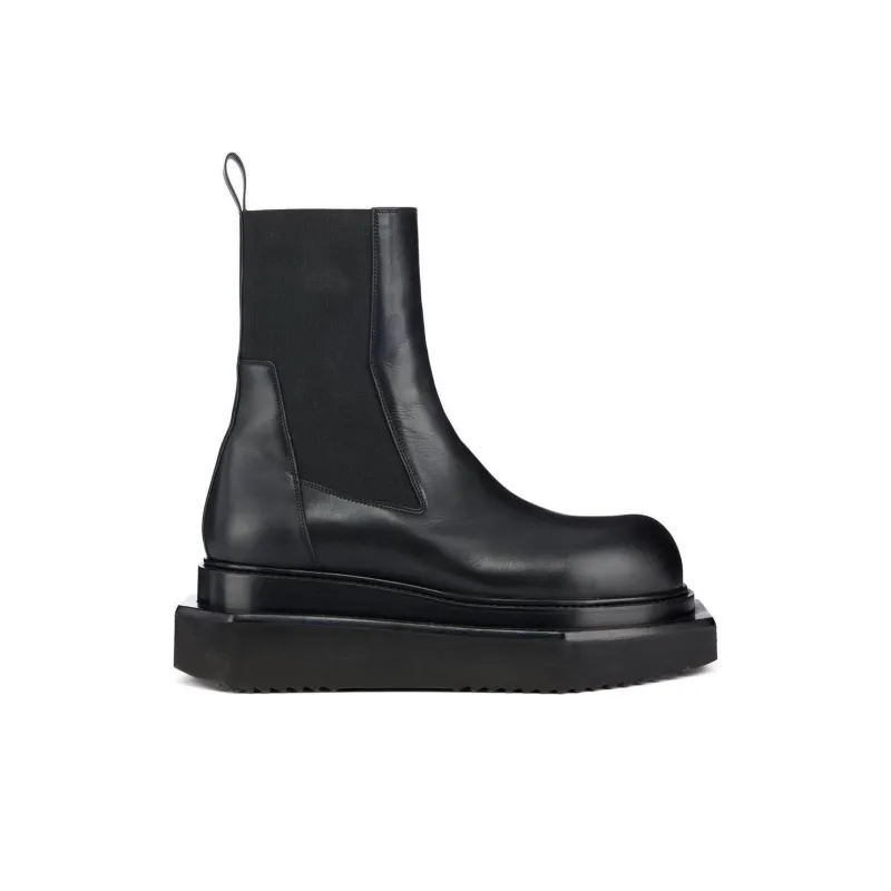 RICK OWENS/RO Short Chelsea Boots Men's Black-1