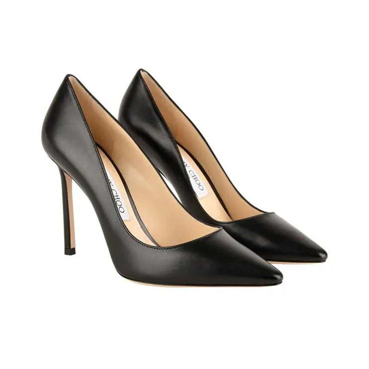 Jimmy Choo ROMY Slim Heel High Heels 10cm Women's Black-2