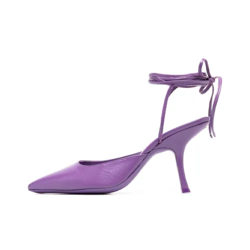 By Far Jen Lace-up 100mm Pumps