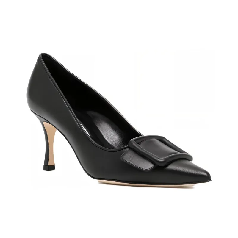 MANOLO BLAHNIK Slim Heel High Heels Women's Black-2