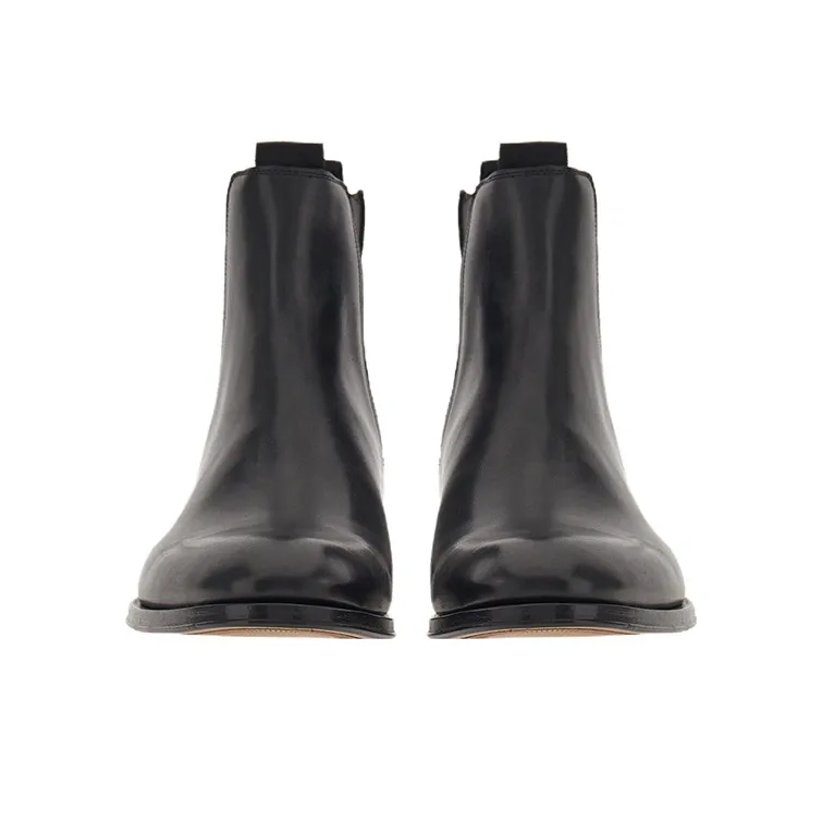 FERRAGAMO Leather Almond-toe Boot-3