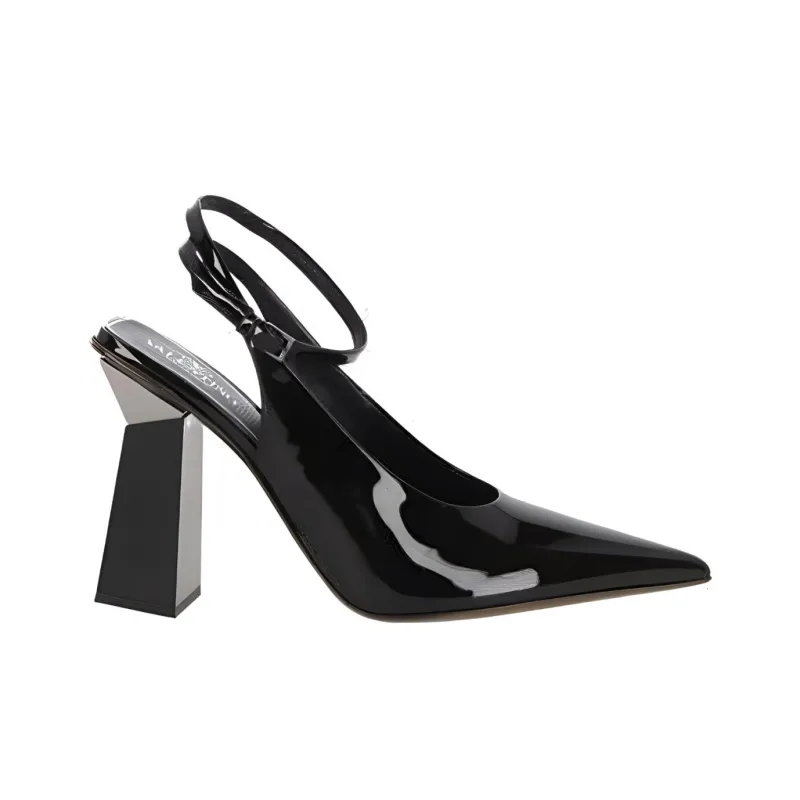Valentino Irregular Heel High Heels 11cm Women's Black-1