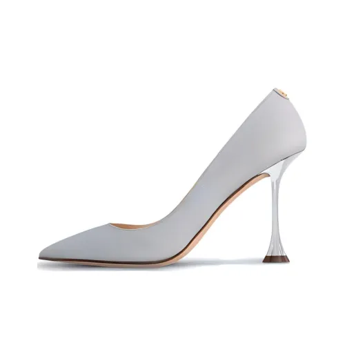 LOUIS VUITTON Blossom Slim Heel High Heels 9.5cm Women's Gray