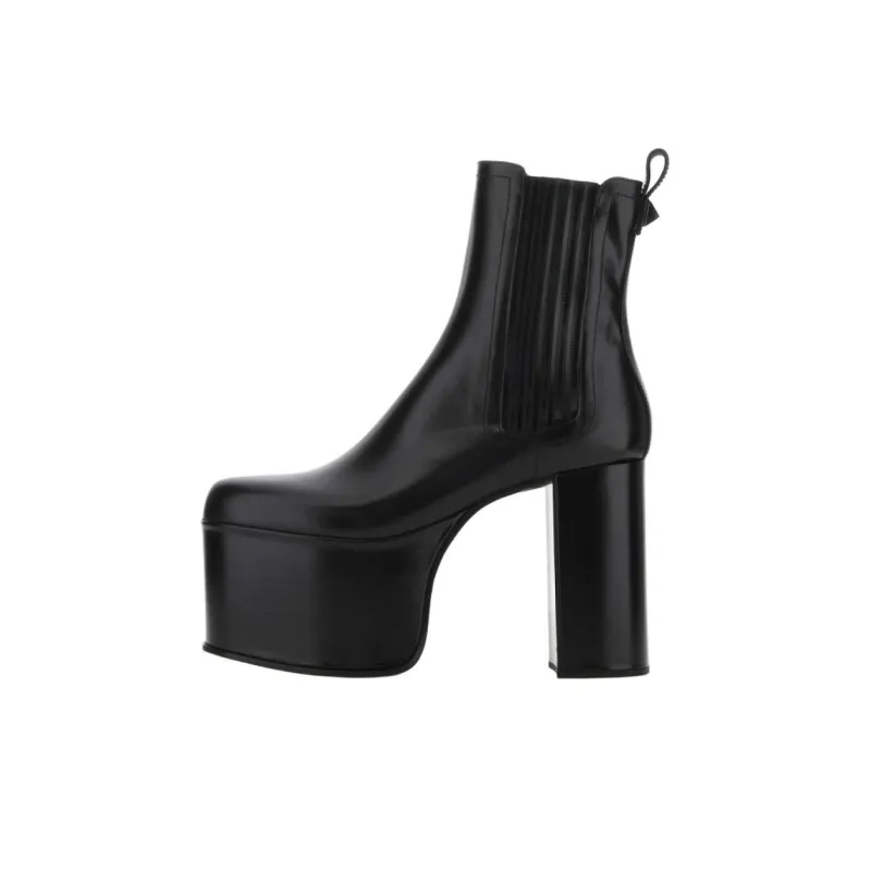 Valentino Short Chelsea Boots 13cm Men's Black-0