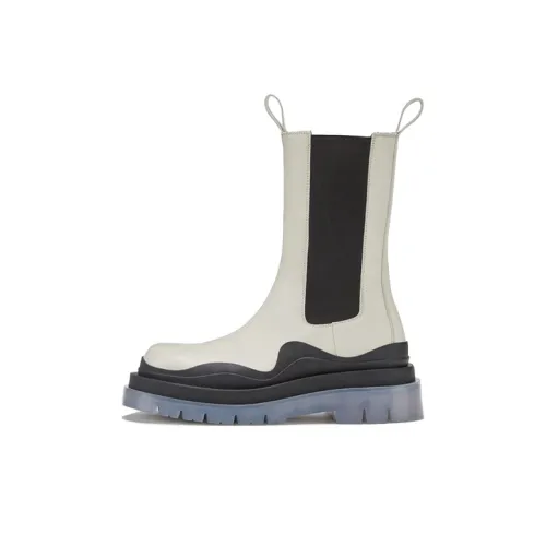 Bottega Veneta Tire Chelsea Boots Women's White