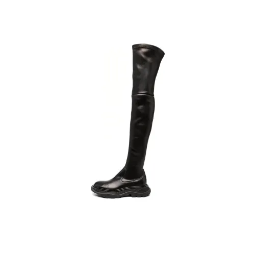 Alexander McQueen Hybrid Lace Up Boot 'Black' Women's