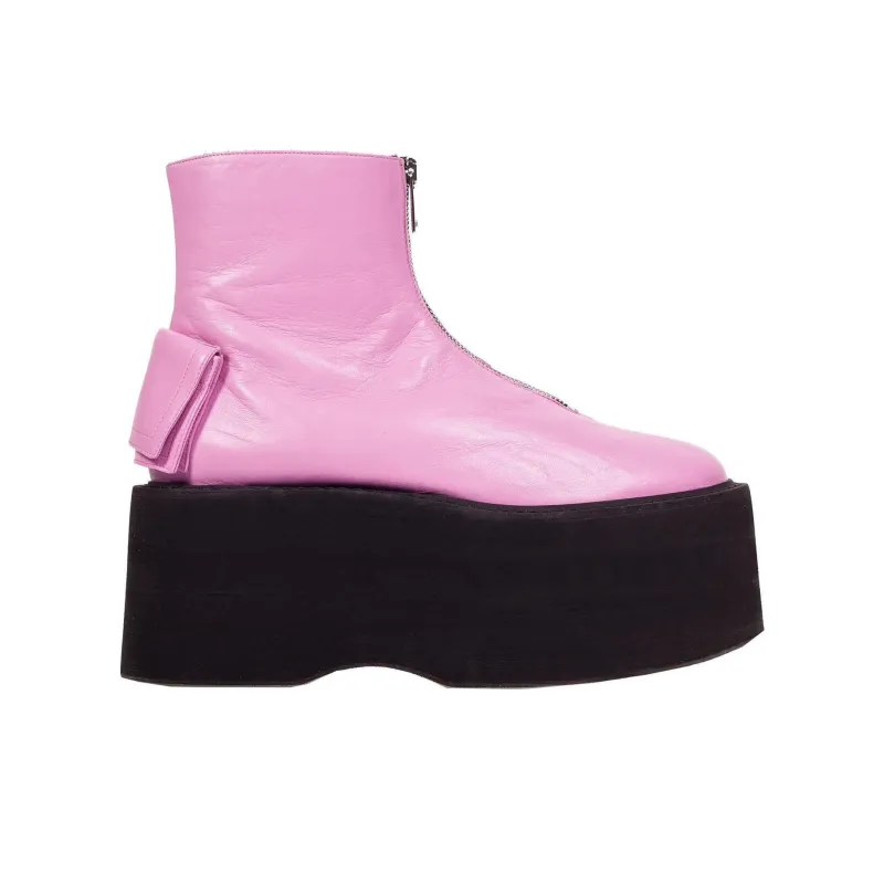 NATASHA ZINKO Zip-front 80mm Platform Boots-1