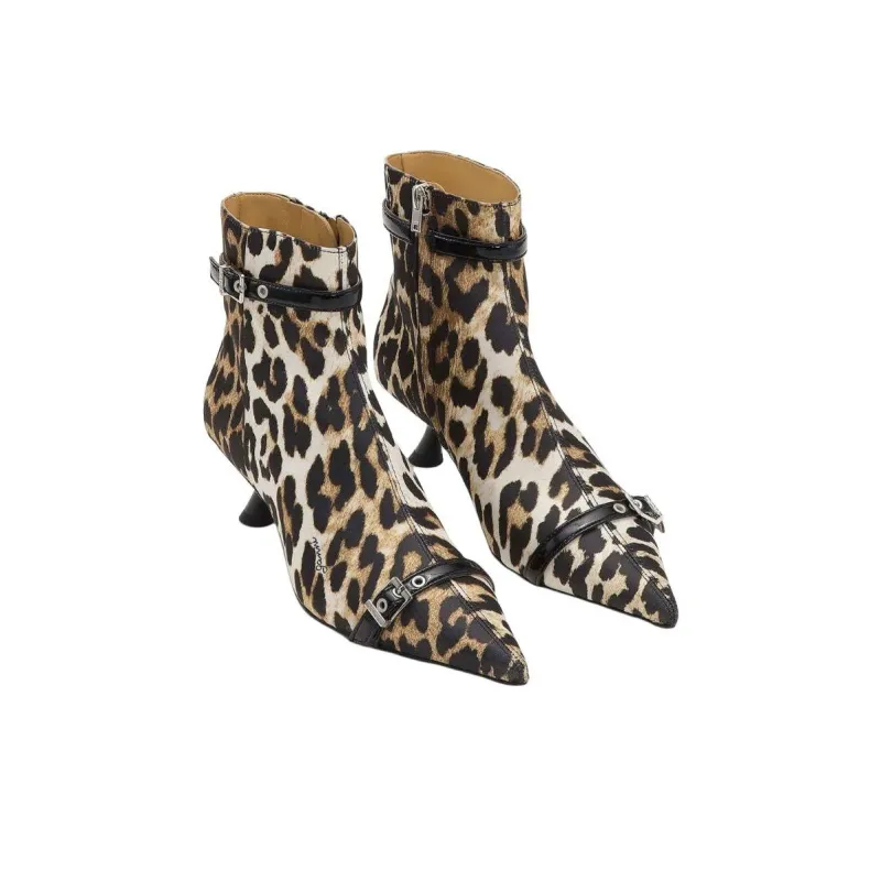 GANNI Ankle Boots Women's Umber-3