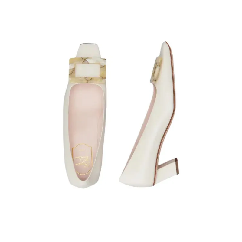 Roger Vivier Belle Vivier High Heels Women's Cream-3
