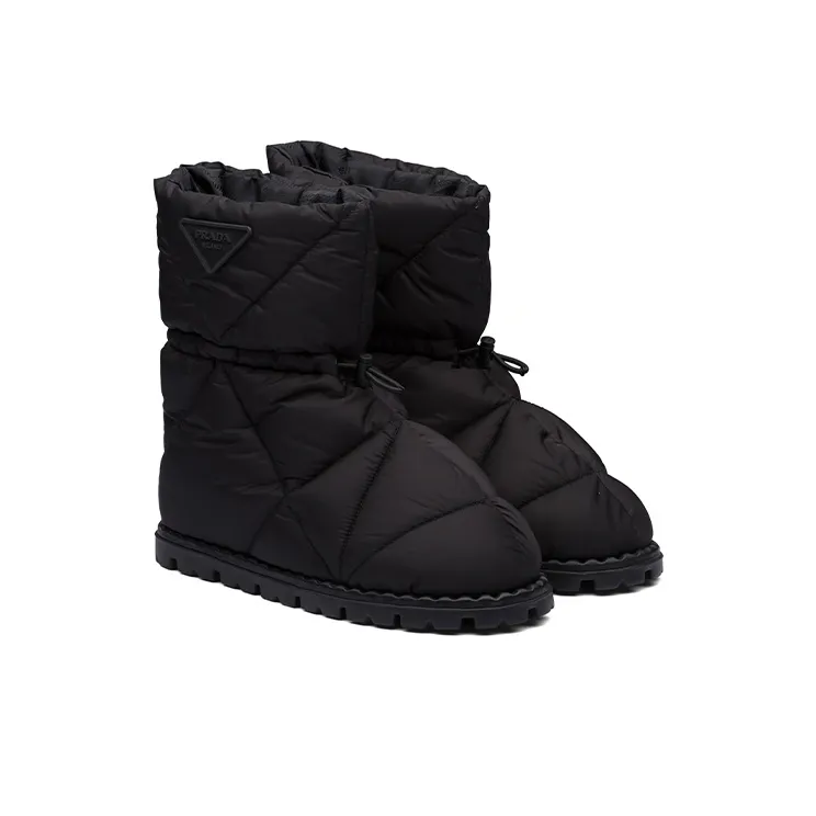 PRADA Quilted Booties Black Nylon-1