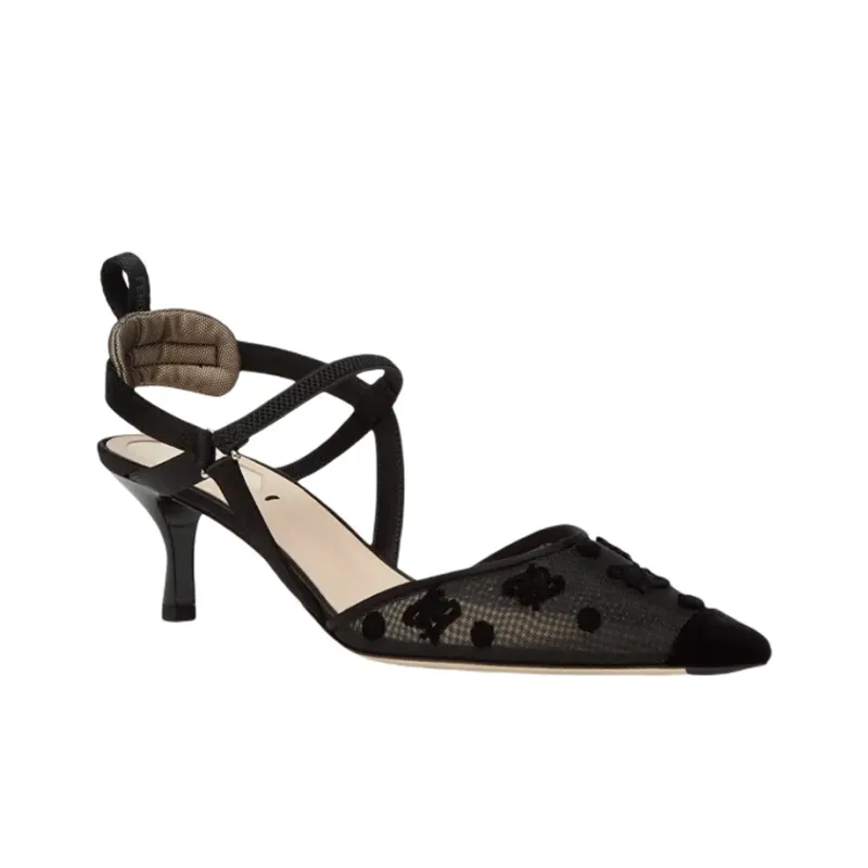 FENDI Slim Heel High Heels Women's Black-2
