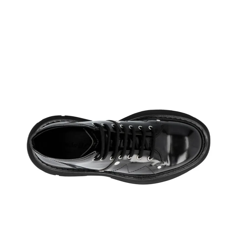 Alexander McQueen Tread Lace Up Boot Black Women's-4