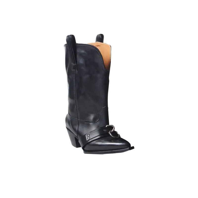 R13 Harness Ankle Boots Women's Black-1