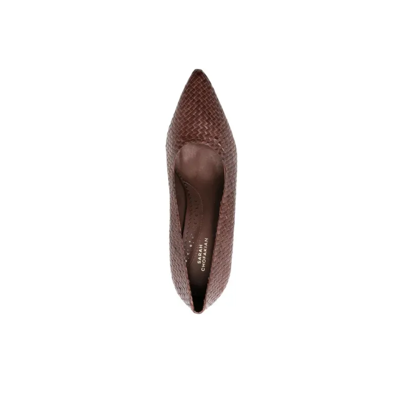 Sarah Chofakian Scarpin Liam Chunky Heel High Heels 6.5cm Women's Brown-4