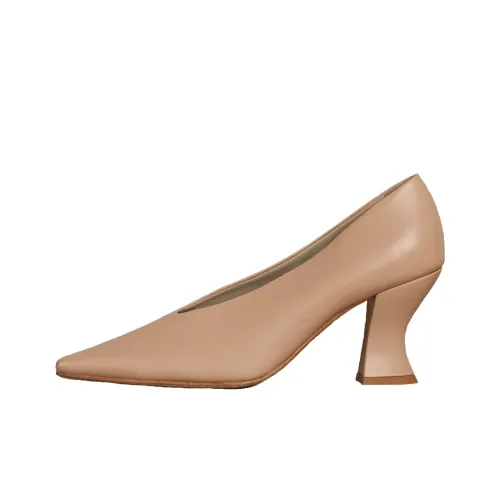 Bottega Veneta Almond Chunky Heel High Heels 8cm Women's Dance Shoes Pink