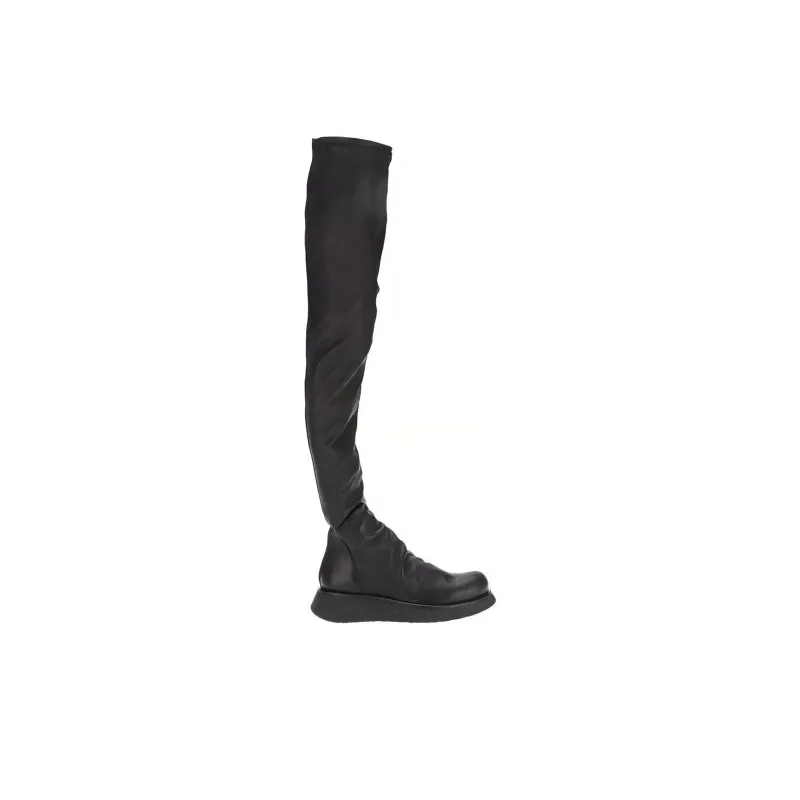 RICK OWENS/RO Creeper Para Stocking Knee-high Boots Women's Black-1