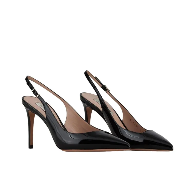 EMPORIO ARMANI Slim Heel High Heels 8.5cm Women's Black-2