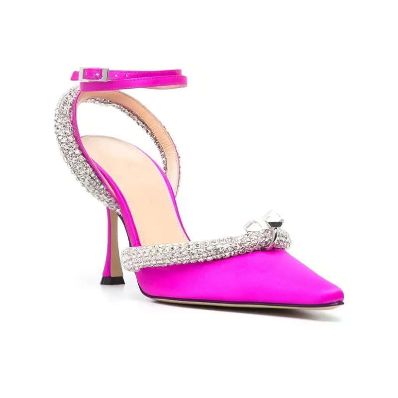MACH & MACH Slim Heel High Heels Women's Purple-3