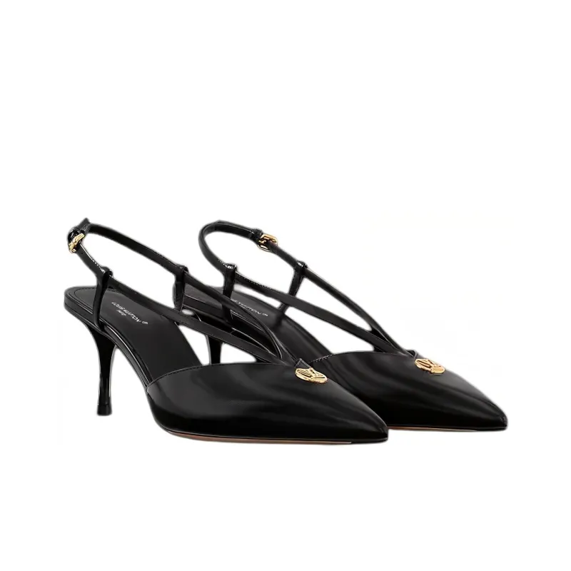 LOUIS VUITTON Stellar Slim Heel High Heels 6.5cm Women's Black-2