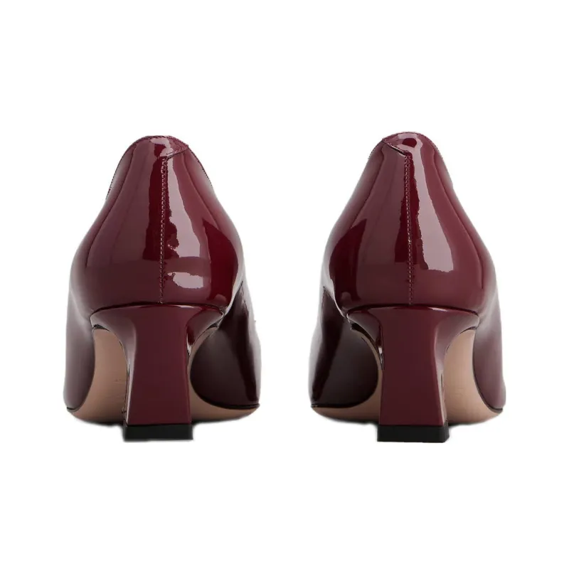 Roger Vivier Chunky Heel High Heels 4.3cm Women's Red-4
