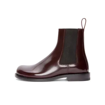 LOEWE Short Chelsea Boots Women's Burgundy