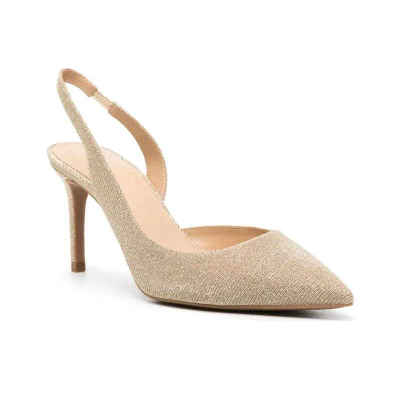 MICHAEL KORS Slim Heel High Heels 8cm Women's Gold-2