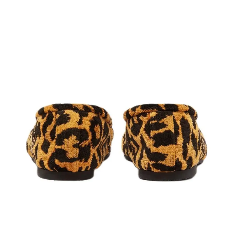 Stella McCartney Ryder Leopard Casual Single Shoes Women's Brown-4