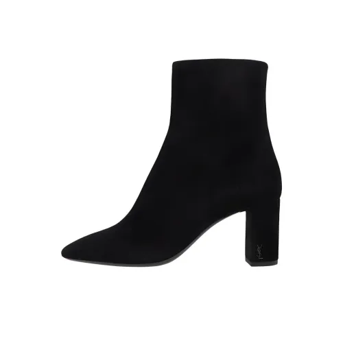SAINT LAURENT LOU Ankle Boots 7cm Women's Black