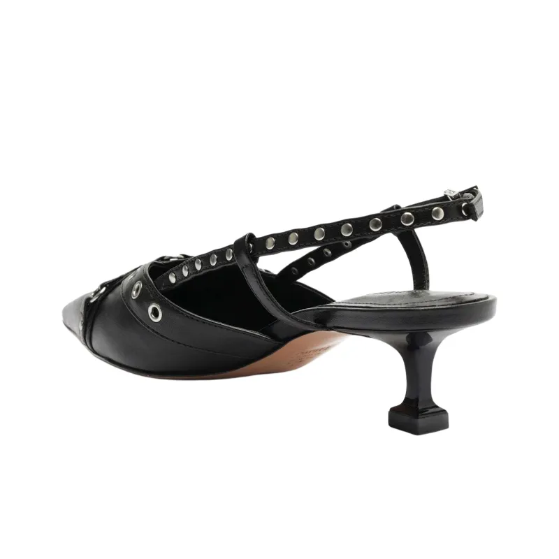 Schutz Venezia Irregular Heel High Heels 4.5cm Women's Black-4