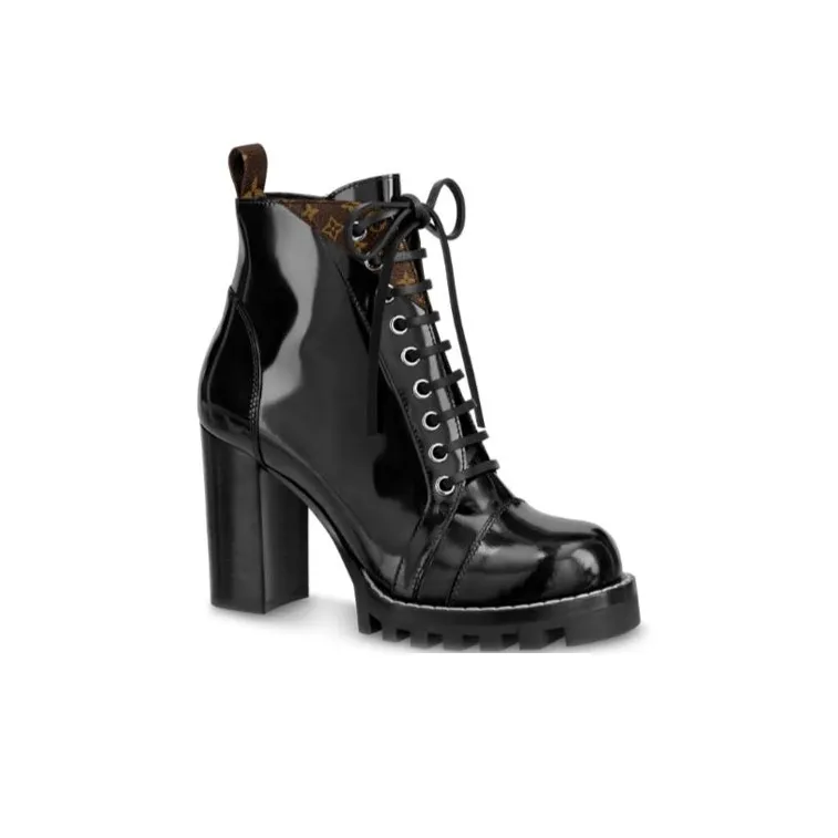 LOUIS VUITTON Lv Star Trail Ankle Boots 'Black With Conor Monogram' Women's-1
