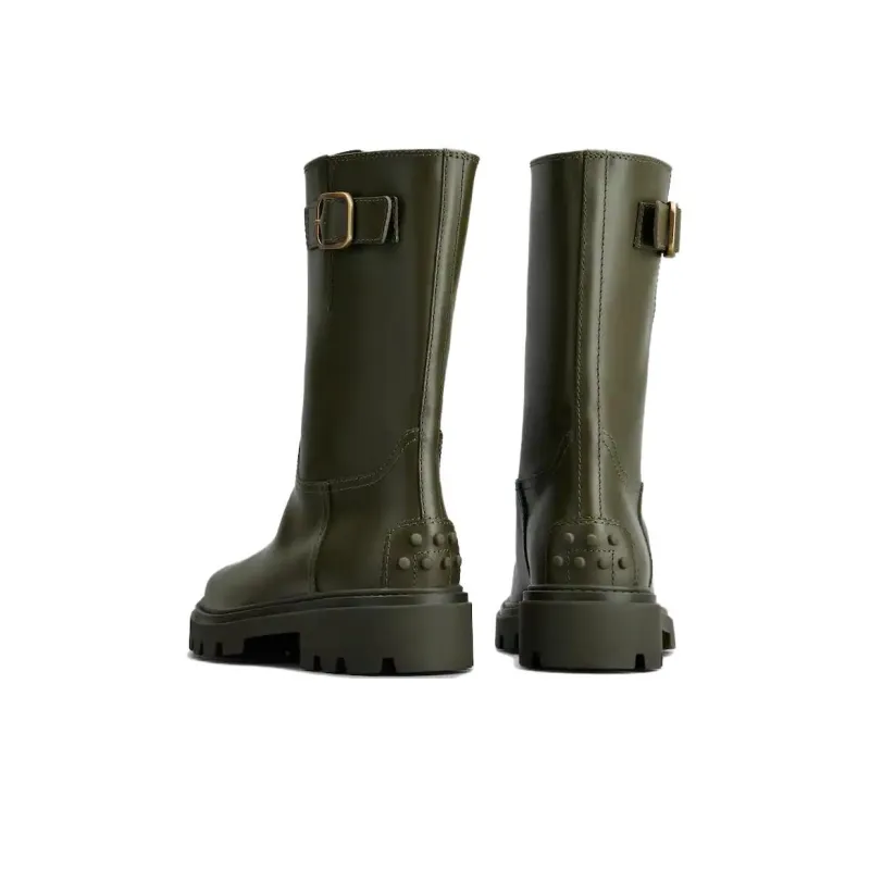 TOD'S Buckle-detail Leather Boots-3