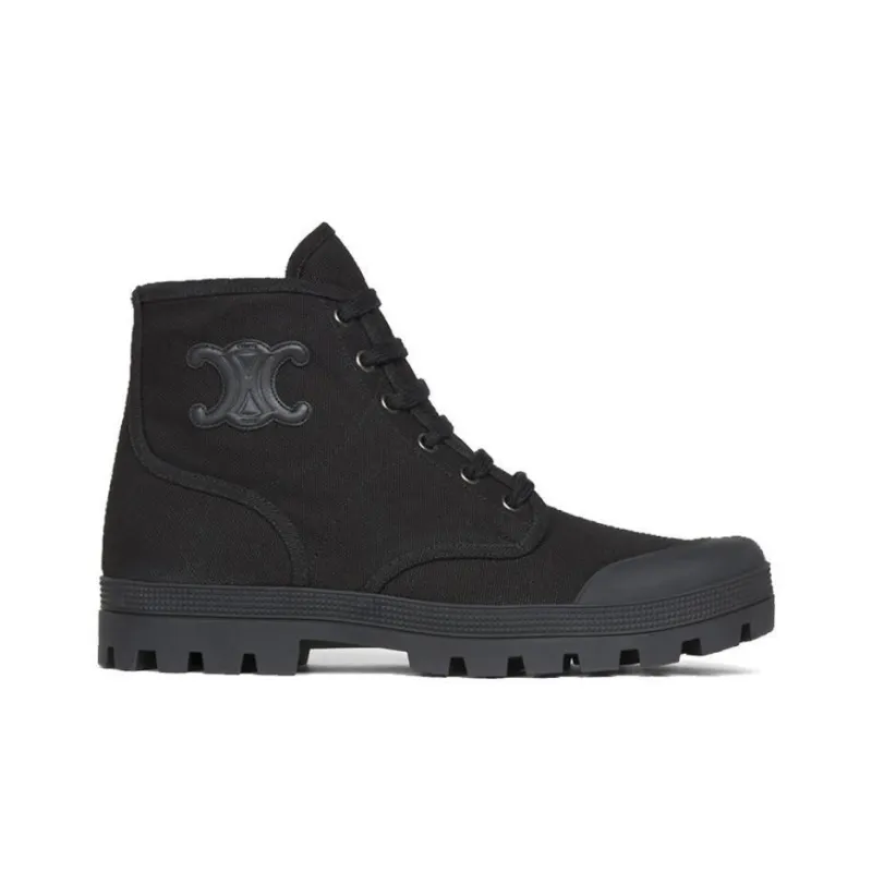 CELINE Patapans Ankle Boots Women's Black-1