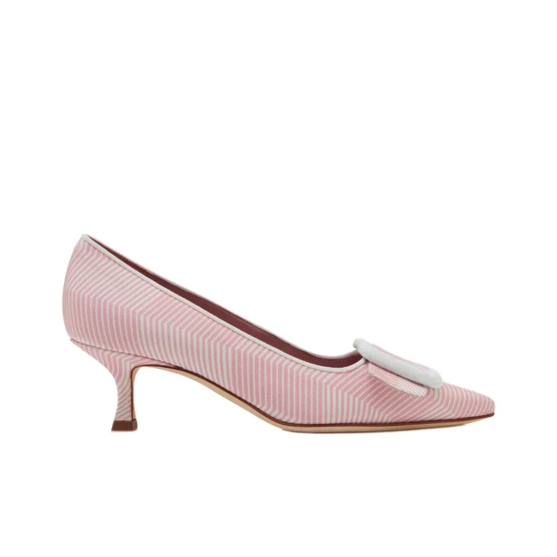 MANOLO BLAHNIK Maysalepump Slim Heel High Heels 5cm Women's Pink-1