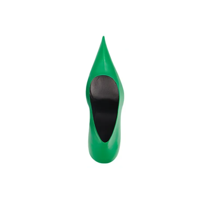 Balenciaga Esse Slim Heel High Heels Women's Green-4