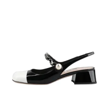 MIU MIU Chunky Heel High Heels Women's Black