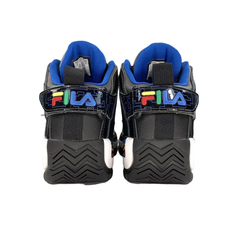 FILA Grant Hill 2 Anti-Slip And Wear-Resistant Breathable Mid-Top Casual Shoes Men's Black White-6