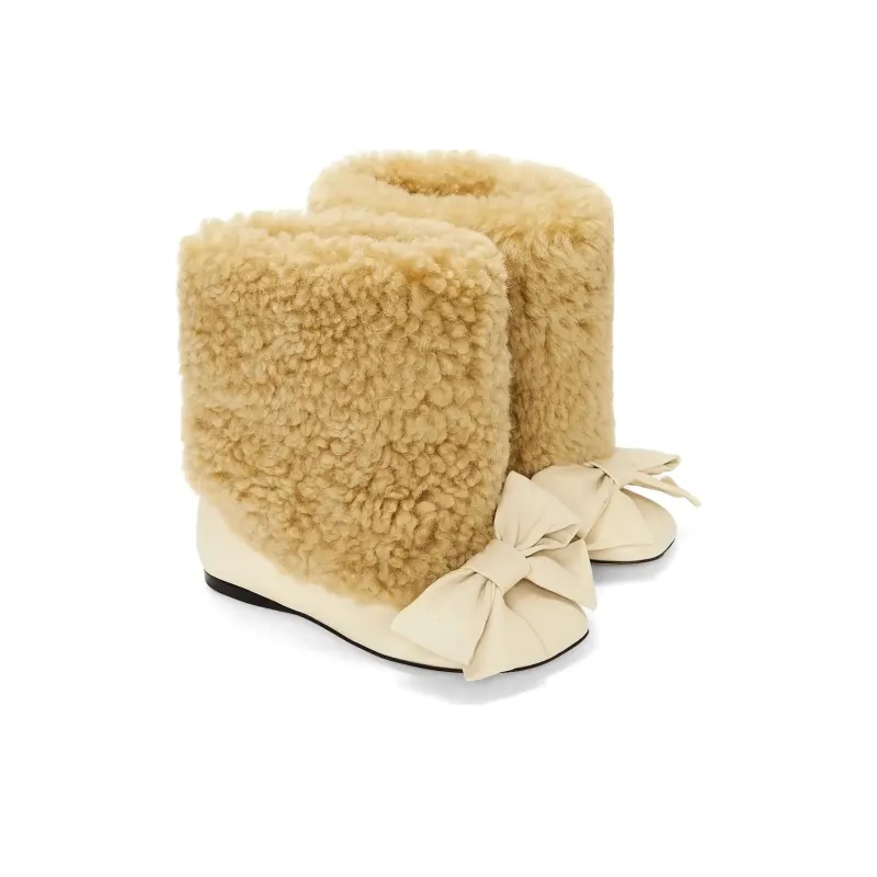 LOEWE Toy Ankle Boots Women's Beige Yellow-3