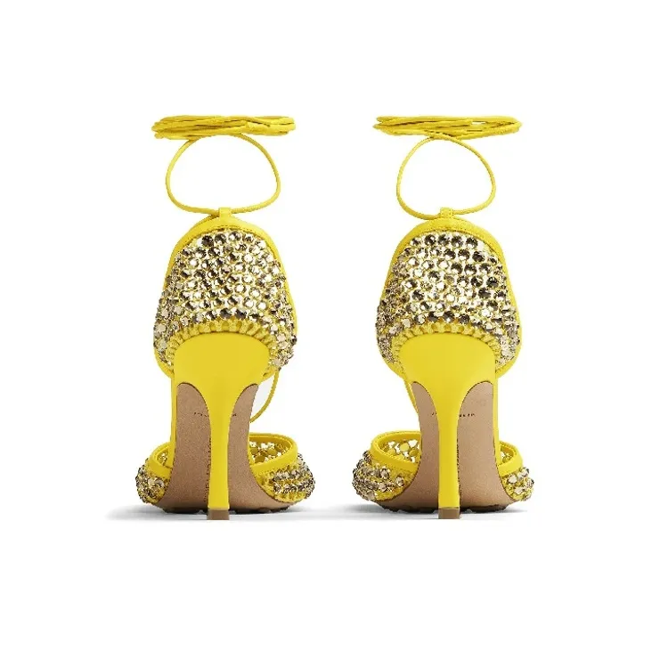Bottega Veneta Sparkle Stretch Sandals Women's-3