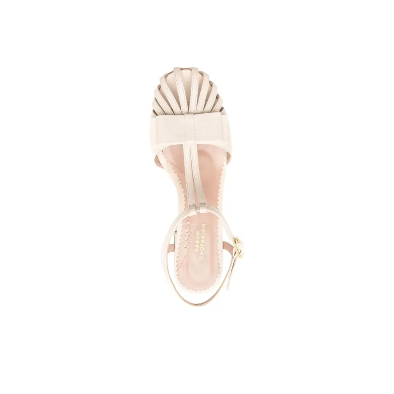 Sarah Chofakian Marly Block Heel High Heels 4.5cm Women's White-4