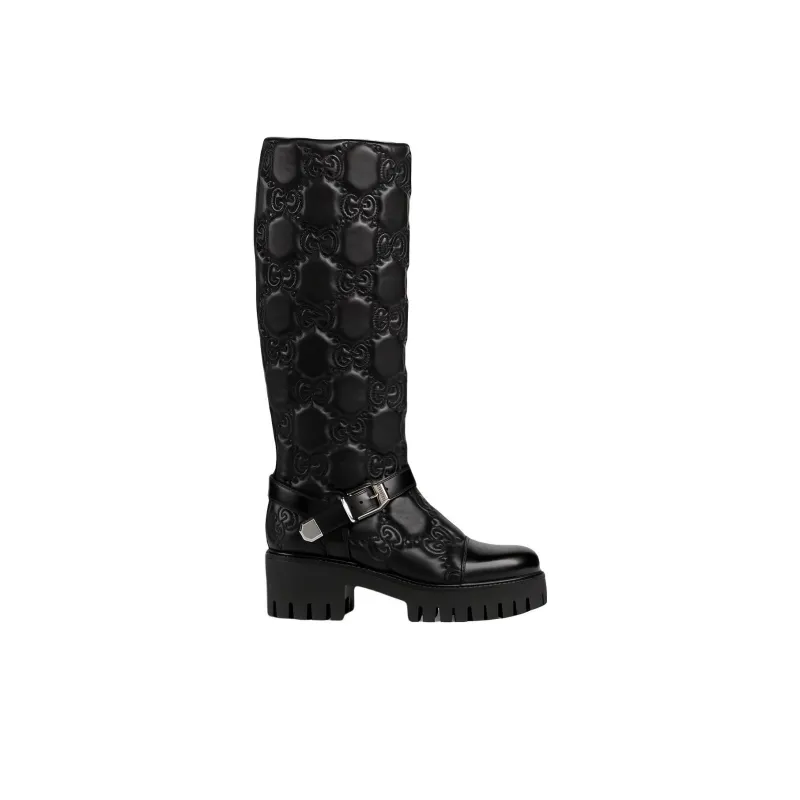 GUCCI Knee high Boots Women's Black-1