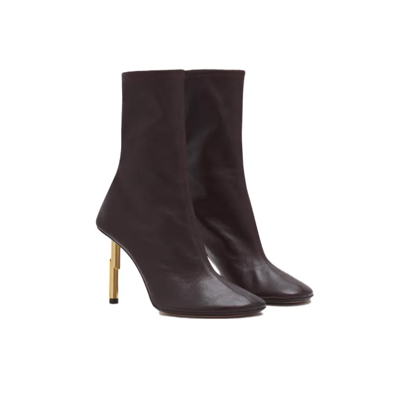 Lanvin Sequence 95mm Leather Ankle Boots-2
